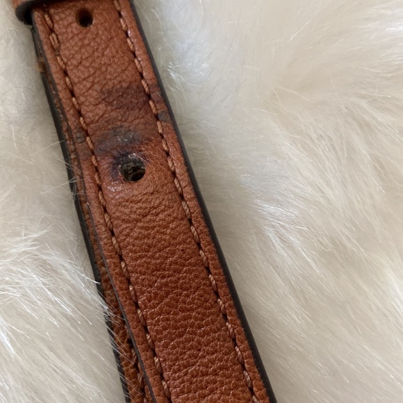 Michael Kors brown crossbody bag with gold tone hardware. - Picture 4 of 10